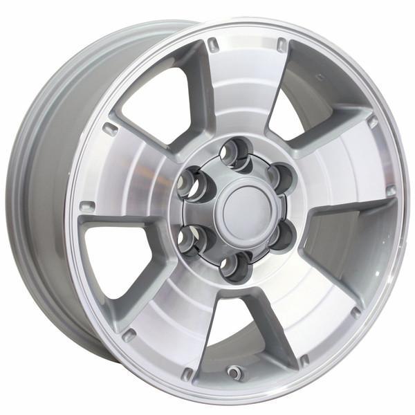 17" Machined Silver wheel replacement for Toyota 4Runner 1996-2017. Replica Rim 9472167