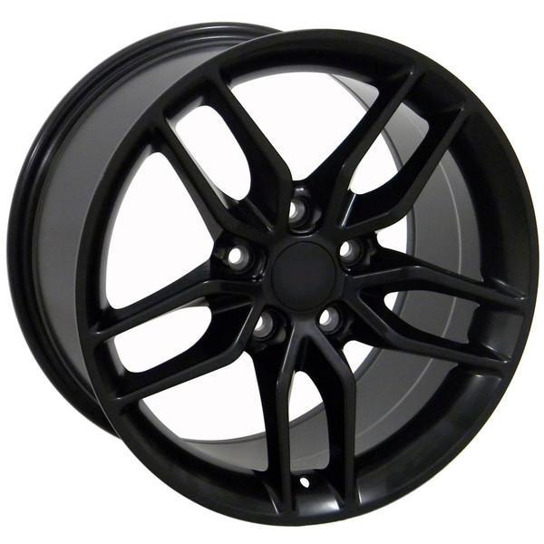 17" Satin Black wheel replacement for Chevy Corvette 1988-1996. Replica Rim 9507533