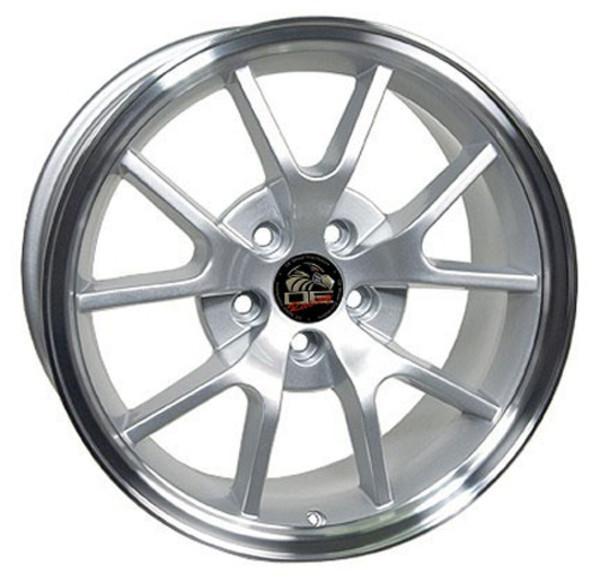 18" Silver Machined wheel replacement for Ford Mustang  1994-2004. Replica Rim 8181975