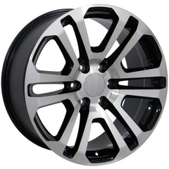 20" Black Machined wheel replacement for Chevy C2500 1988-2000. Replica Rim 9489814