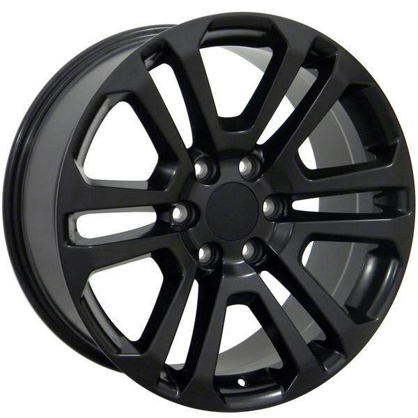 20" Matte Black wheel replacement for Chevy C2500 1988-2000. Replica Rim 9489812