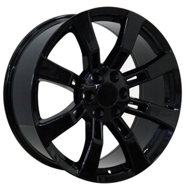 22" Black wheel replacement for Chevy C2500 1988-2000. Replica Rim 9451340