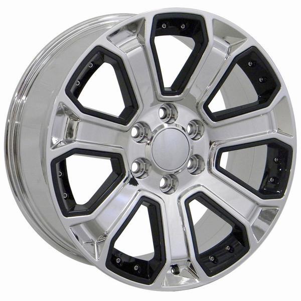 22" Chrome wheel replacement for Chevy C2500 1988-2000. Replica Rim 9506447