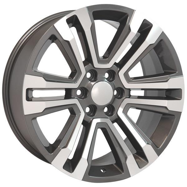 22" Hyper Black wheel replacement for Chevy Avalanche 2002-2013. Replica Rim 9507899