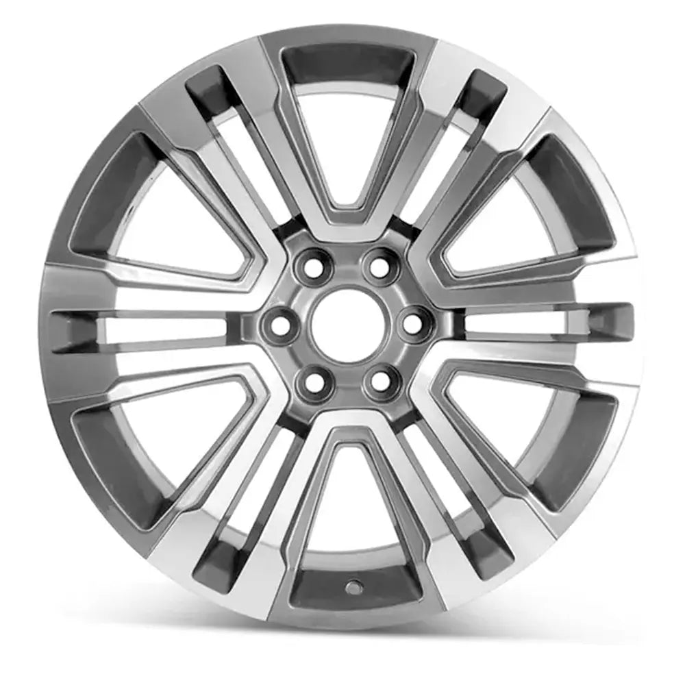 Front view of the 22x9" GMC Yukon wheel replacement 2014-2020 replica rim ALY05822U35N, 23217243