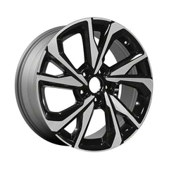 Angle view of the 18" Honda Civic wheel replacement 2017-2021 replica rim ALY64113U45N parts 42700TBFA91, 42700TGGA71