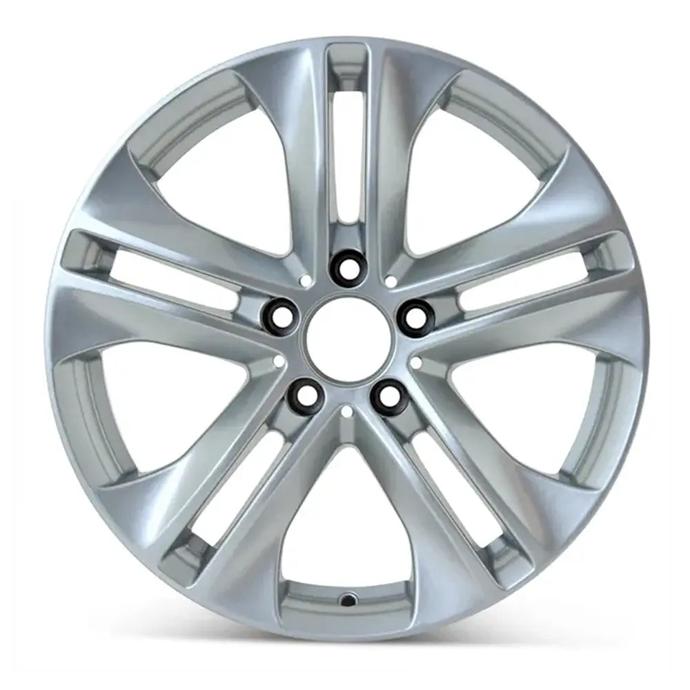 Front view of the 17x8" Mercedes E350 wheel replacement 2010 replica rim ALY85128U20N