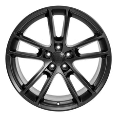 Front view of a 20x10 Black wheel replacement for Dodge Challenger replica rim 9511049