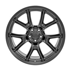 Front view of a 22x9.5 Black wheel replacement for Cadillac Escalade replica rim 9511077